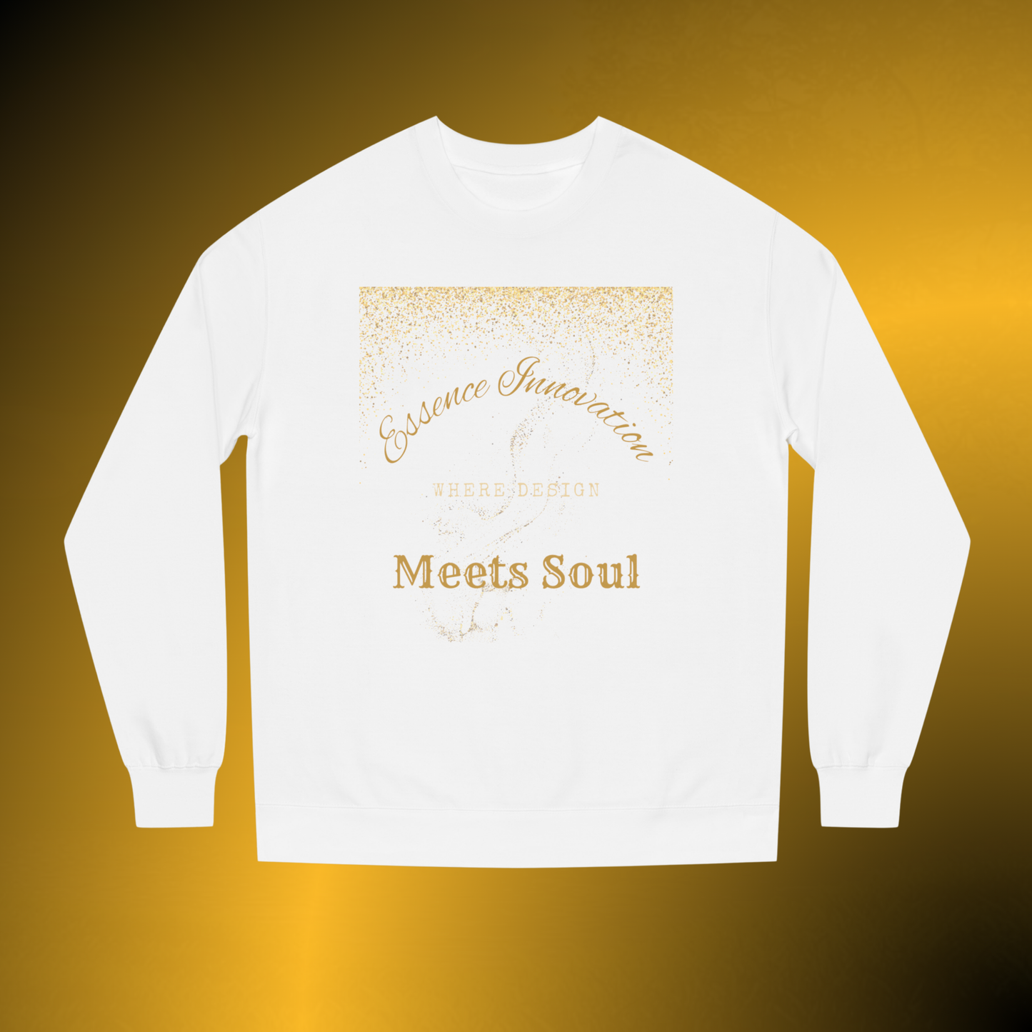 Design Meets Soul Sweatshirt – Gold Graphic Crewneck