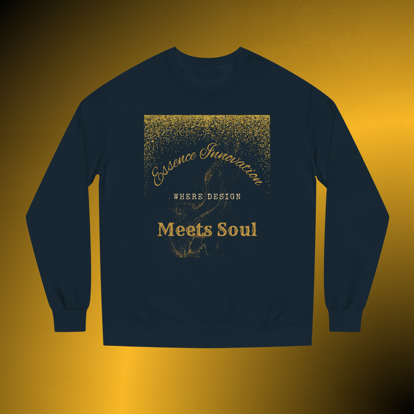 Design Meets Soul Sweatshirt – Gold Graphic Crewneck