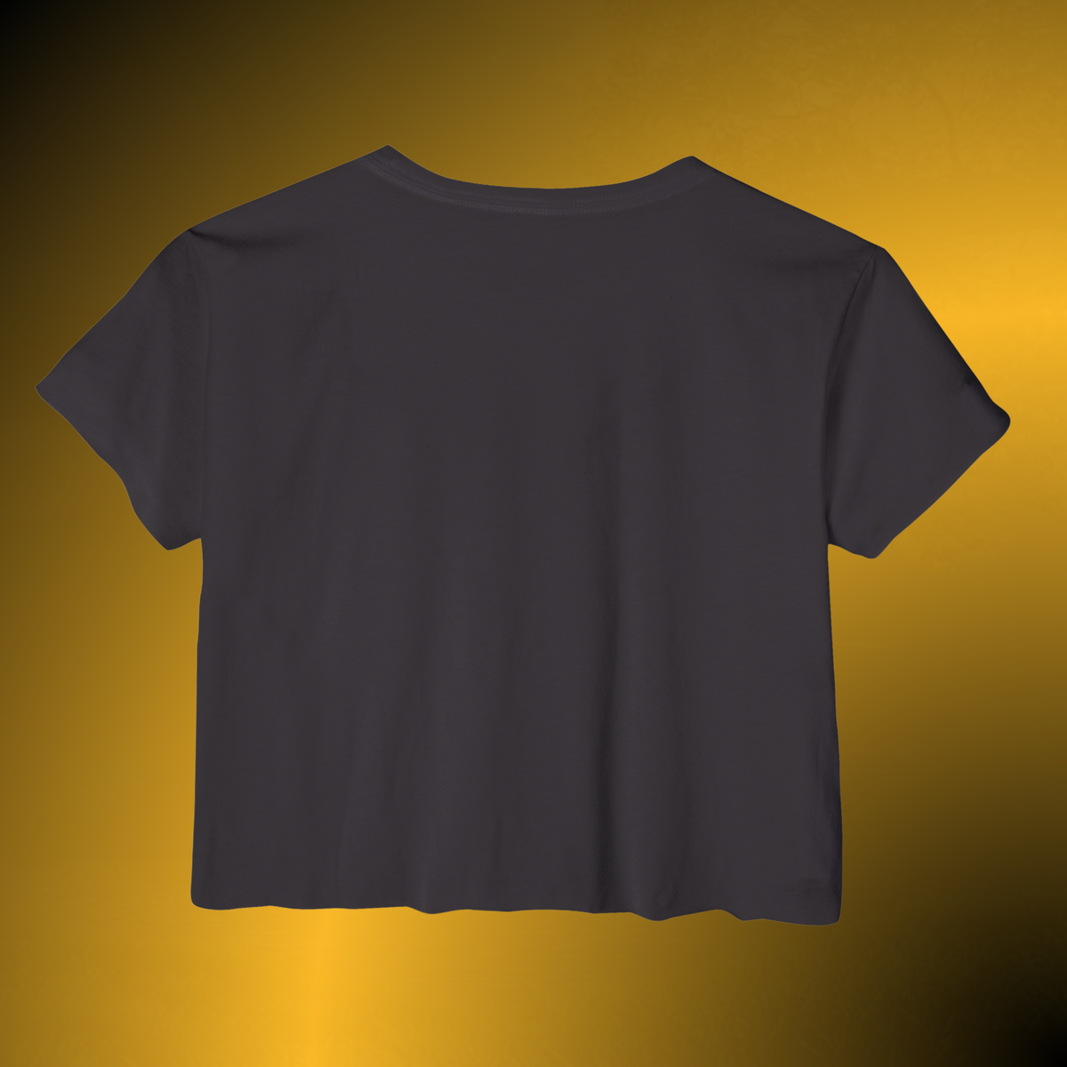 Bohemian Butterfly Floral Crop Tee – Gold Botanical Graphic Top