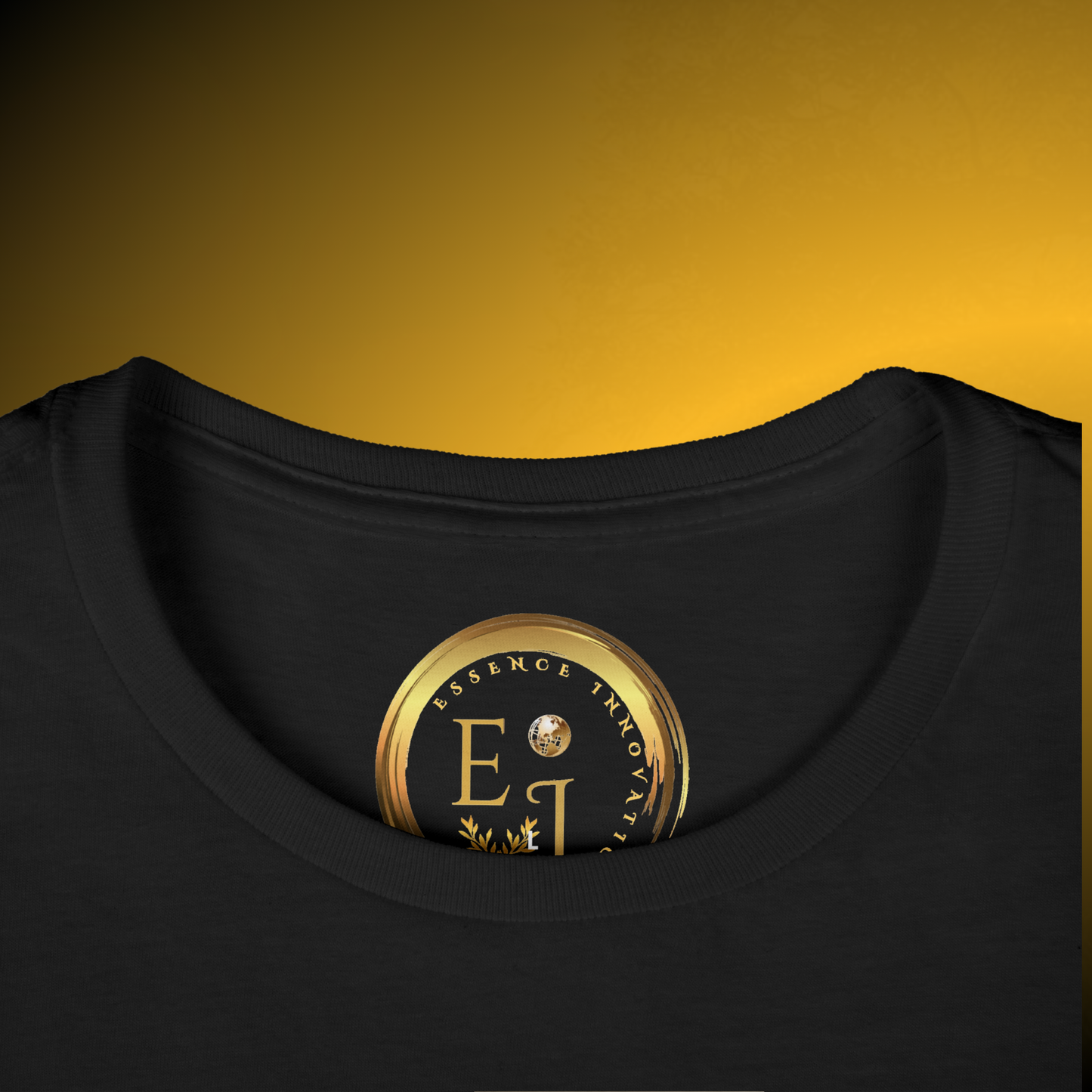 Royal Blossom Crest Tee – Botanical Luxury Cotton Shirt