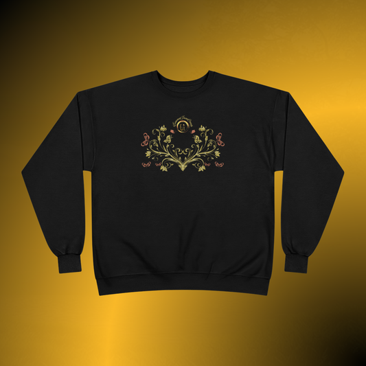 Botanical Crest Crewneck Sweatshirt – Floral Pullover