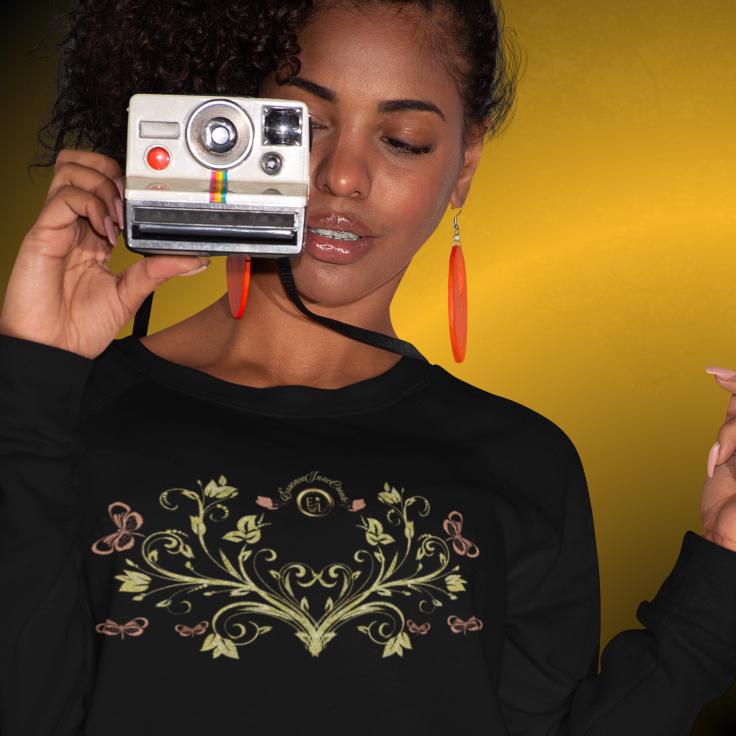 Botanical Crest Crewneck Sweatshirt – Floral Pullover