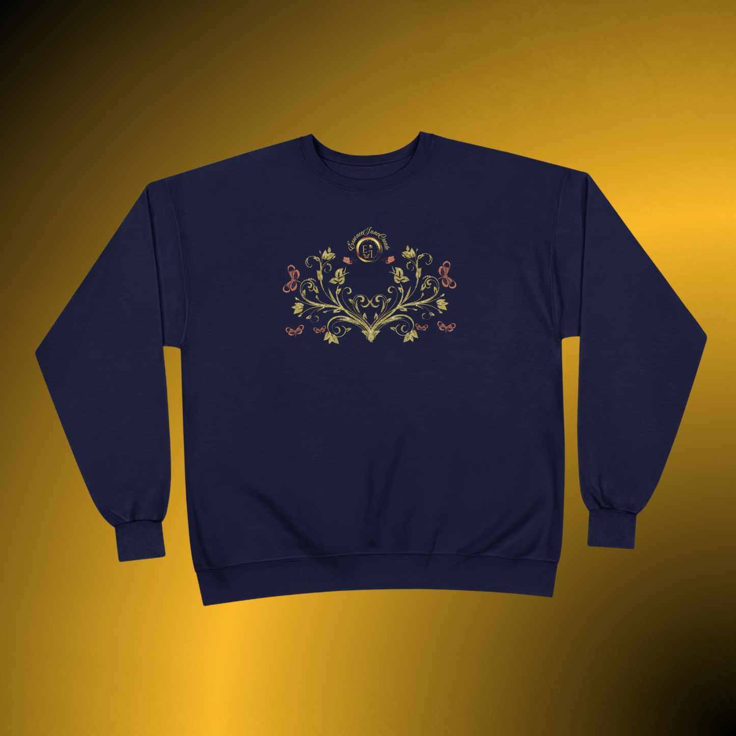 Botanical Crest Crewneck Sweatshirt – Floral Pullover