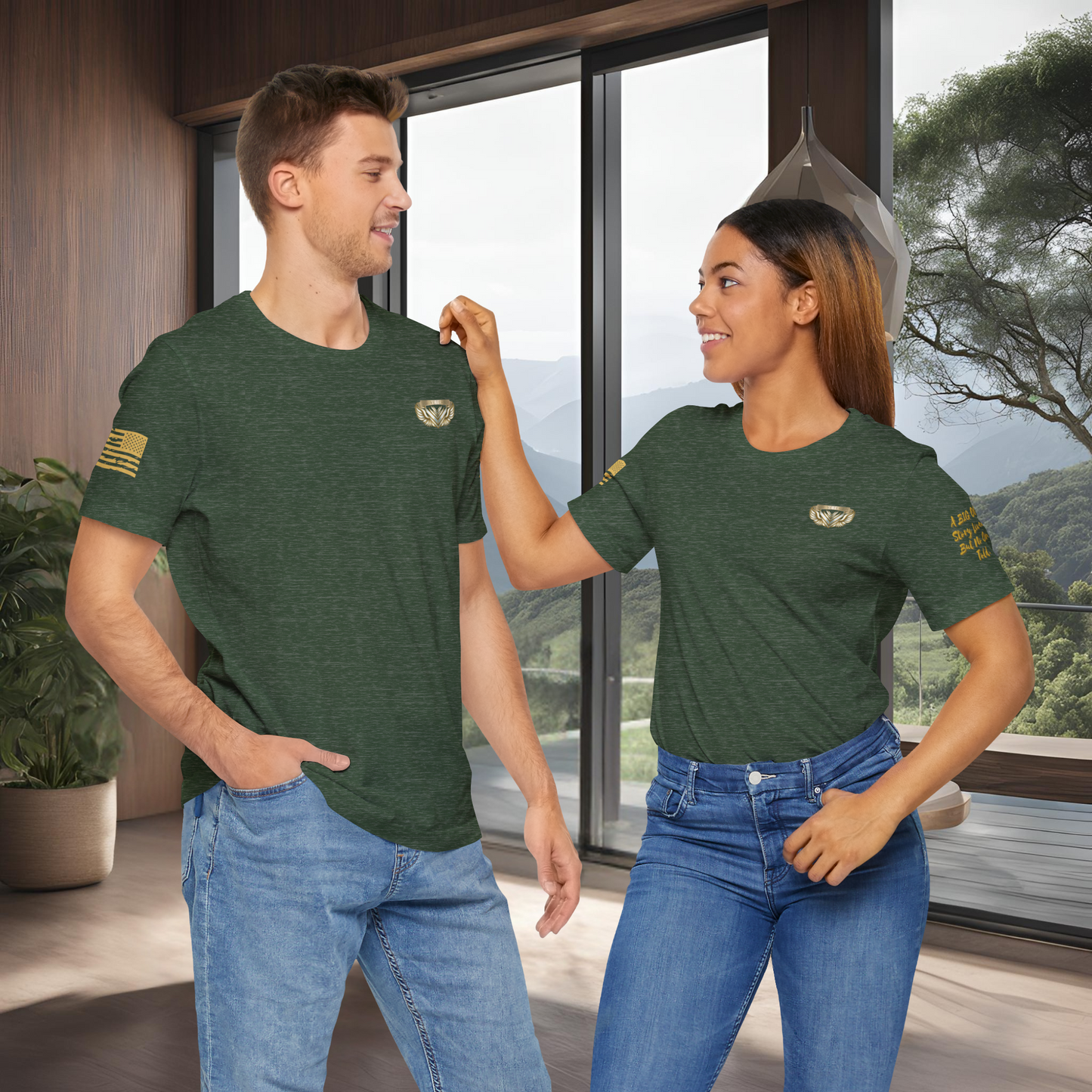 Essence Crest Veteran Tee | Honor, Strength, Quiet Legacy | 13 Colors