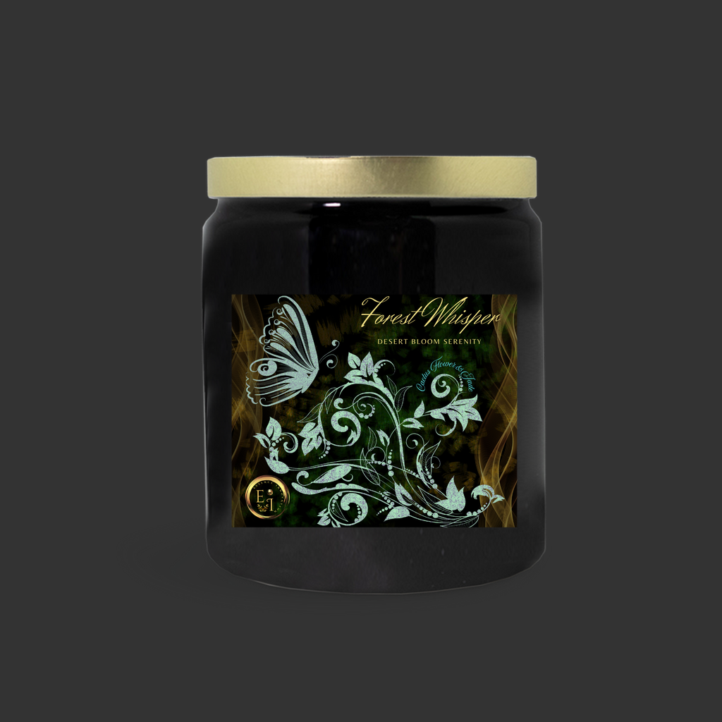Forest Whisper Desert Serenity | Cactus Flower + Jade | Ceramic Candle