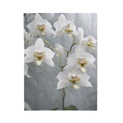 Velveteen Plush Blanket |Ghost Orchids | EI Home Decor - Image 10