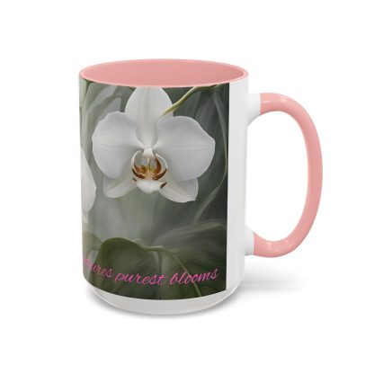 Accent Coffee Mug | Ghost Orchids | 5 Colors | 11 and 15 oz - Image 39