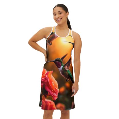 Hummingbird-Rose Racerback Dress | EI Fashion Apparel - Image 3