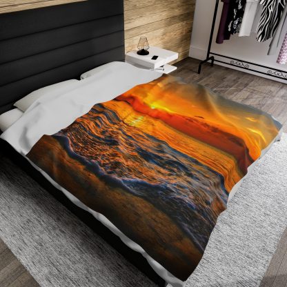 Sunset Velvet Blanket | EI Home Decor - Image 4