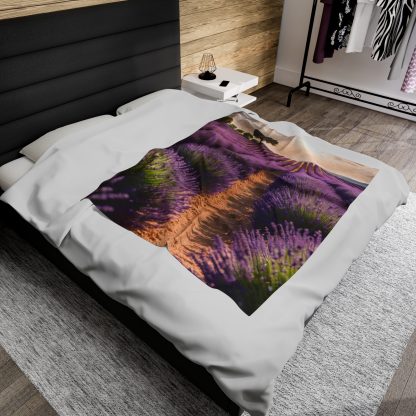 Lavender Field Plush Blanket | EI Home Decor - Image 20