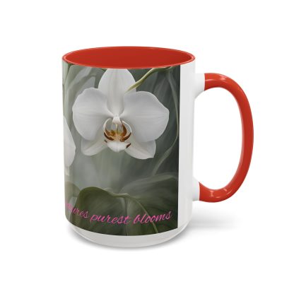 Accent Coffee Mug | Ghost Orchids | 5 Colors | 11 and 15 oz - Image 45