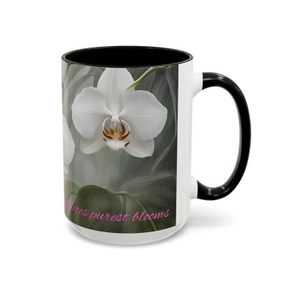 Accent Coffee Mug | Ghost Orchids | 5 Colors | 11 and 15 oz - Image 27