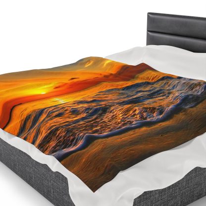 Sunset Velvet Blanket | EI Home Decor - Image 7