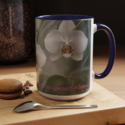 Accent Coffee Mug | Ghost Orchids | 5 Colors | 11 and 15 oz - Image 31