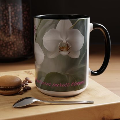 Accent Coffee Mug | Ghost Orchids | 5 Colors | 11 and 15 oz - Image 25