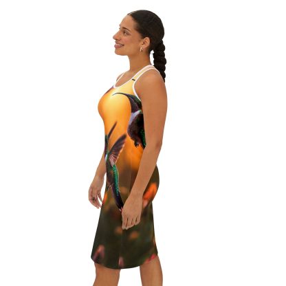 Hummingbird-Rose Racerback Dress | EI Fashion Apparel - Image 5