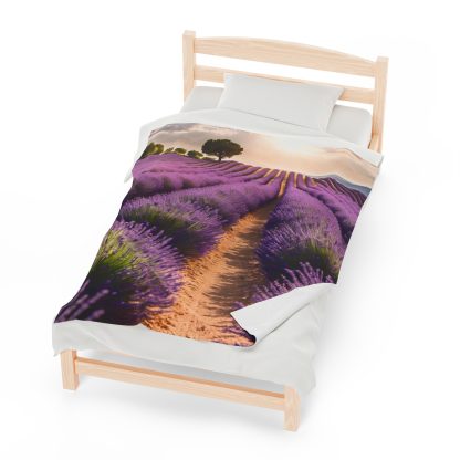 Lavender Field Plush Blanket | EI Home Decor - Image 21