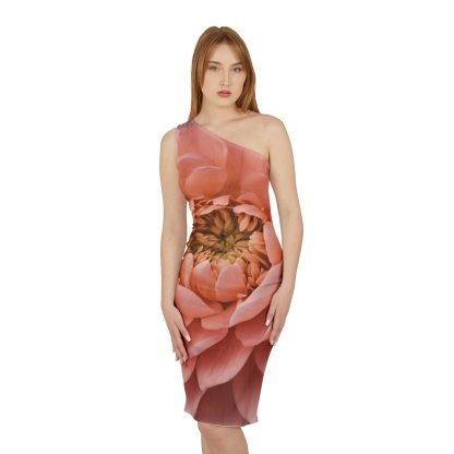 Blush Petal One-Shoulder Dress | EI Fashion Apparel - Image 3