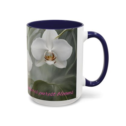 Accent Coffee Mug | Ghost Orchids | 5 Colors | 11 and 15 oz - Image 33