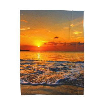 Sunset Velvet Blanket | EI Home Decor - Image 2