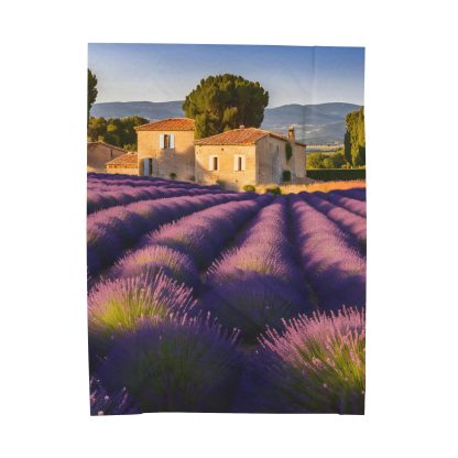 Lavender Cottage Plush Blanket | EI Home Decor - Image 2