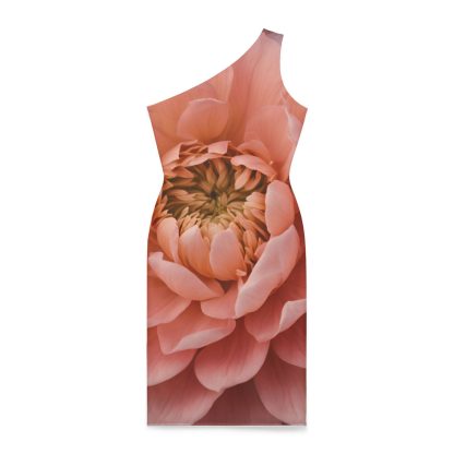 Blush Petal One-Shoulder Dress | EI Fashion Apparel - Image 2