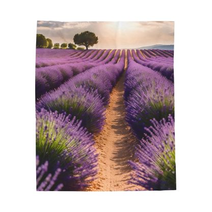 Lavender Field Plush Blanket | EI Home Decor - Image 18