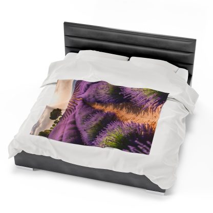 Lavender Field Plush Blanket | EI Home Decor - Image 22