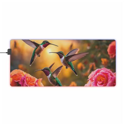 Hummingbird Paradise Mouse Pad | LED Gaming Pad | 4 Sizes - Image 2