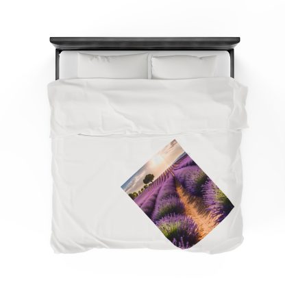 Lavender Field Plush Blanket | EI Home Decor - Image 16