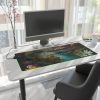 Nature Odyssey LED Gaming Mouse Pad with customizable RGB lighting and non-slip base.