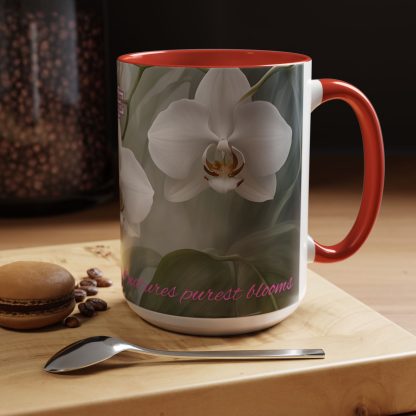 Accent Coffee Mug | Ghost Orchids | 5 Colors | 11 and 15 oz - Image 43