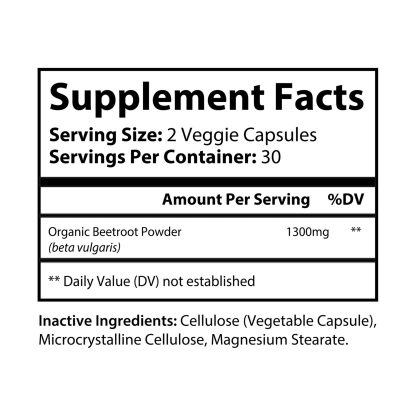 Organic Beetroot Supplement | 60 Capsules - Image 7