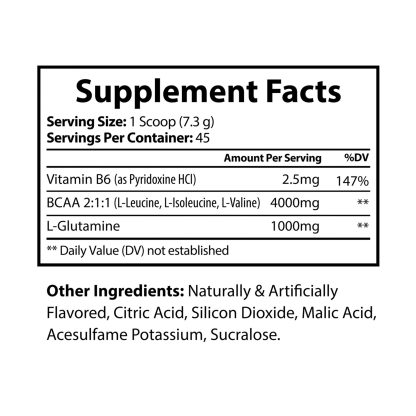 BCAA Supplement Watermelon Flavor | 325g (11.46oz) - Image 7