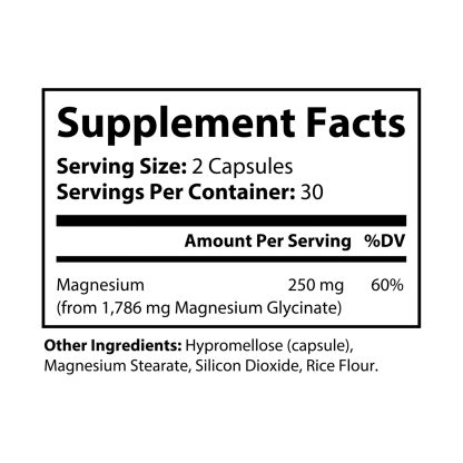 Magnesium Glycinate Supplement | 60 Capsules - Image 7