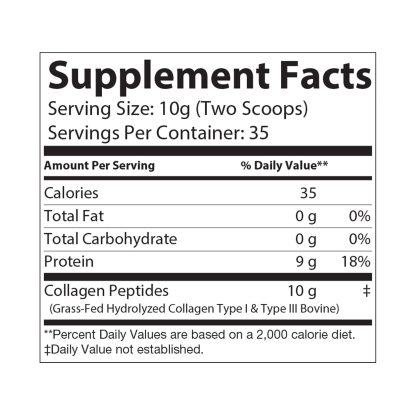 Collagen Peptides Supplement Type I and III| 350g (12.3oz) - Image 6