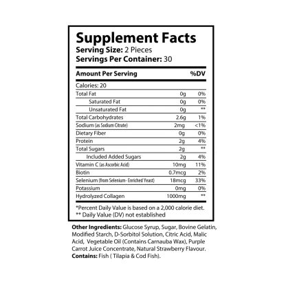 EI Collagen Gummies Type I and III | 60 Gummies - Image 6