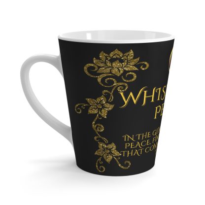 SoS02 Whispers of Peace latte mug in black