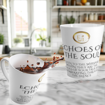 Echoes His White Latte | 12oz Latte Mug | Sips of Serenity