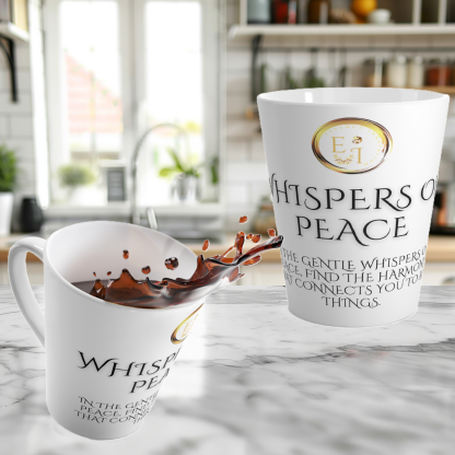 SoS03 Whispers of Peace latte mug in white