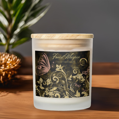 Velvet Vanilla Glow | Vanilla | Luxury Frosted Candle 11oz - Image 3