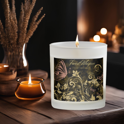 Velvet Vanilla Glow | Vanilla | Luxury Frosted Candle 11oz - Image 4