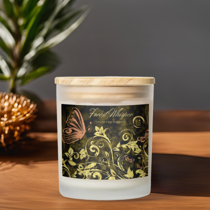 Spiced Chai Harmony | Cinnamon Chai | Luxury Frosted Candle 11oz - Image 2