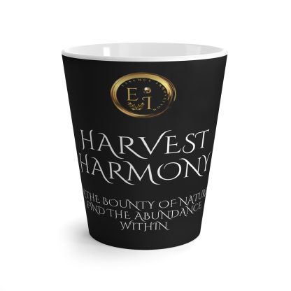 SoS14 Harvest Harmony latte mug in black.