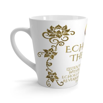 Echoes Her White Latte | 12oz Latte Mug | Sips of Serenity - Image 4