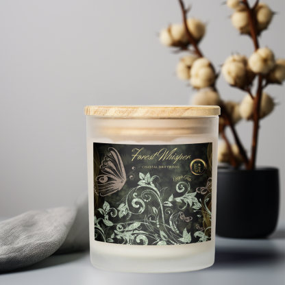 Coastal Driftwood Luxury Candle | High Tide | 11oz Frosted Glass - Image 3