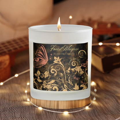 Island Citrus Harmony Luxury Candle | Coconut Lime Verbena | 11oz Frosted Glass - Image 3