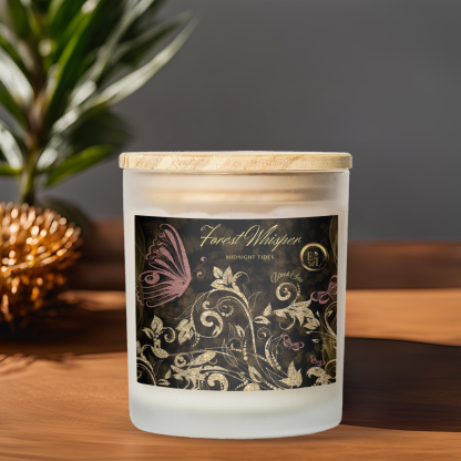 Midnight Tides Luxury Candle | Black Sea | 11oz Frosted Glass - Image 6