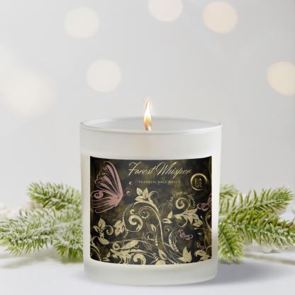 Tranquil Sage Haven Candle | White Sage + Lavender | 11oz Frosted Glass - Image 7