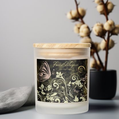 Zen Citrus Bliss Luxury Candle | Matcha + Bergamot | 11oz Frosted Glass - Image 5